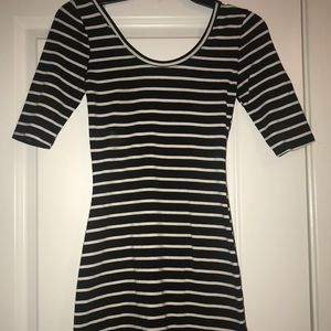Stripe body on dress NWOT